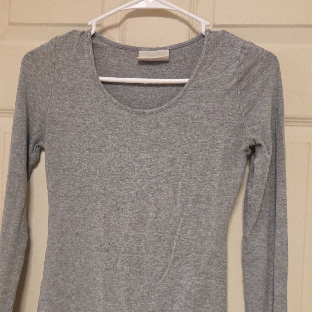 Ganni Heather Gray Top Large Size [1518)